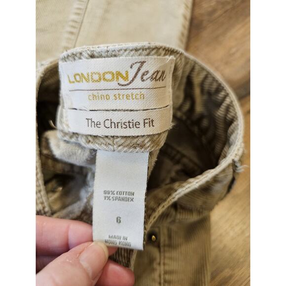 London Jean The Christie Fit Corduroy Pants Women’s Size 6 Flare Chino Stretch - Picture 7 of 8